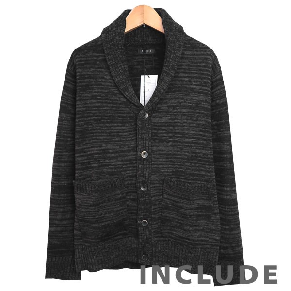 ニット ショールカラー カーデ ショール襟 カーディガン ショールニット ケーブル編みニット 長袖 メンズ 秋冬 |  | 01