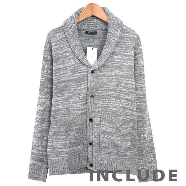 ニット ショールカラー カーデ ショール襟 カーディガン ショールニット ケーブル編みニット 長袖 メンズ 秋冬 |  | 02