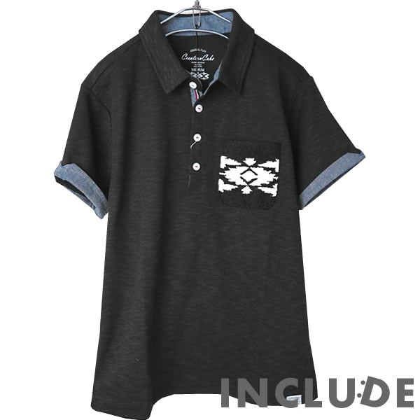 半袖ポロ ポロシャツ 星条旗 アメリカ エスニック オルテガ サガラ刺繍 ポケット 4つボタン ドライ スポーツウェア スポーツ |  | 04