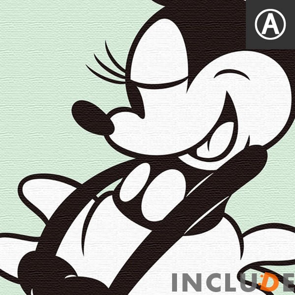 アートパネル ミニー ミッキー 舵 ラダー ミッキー&ミニー 仲良し モノクロ |  | 01