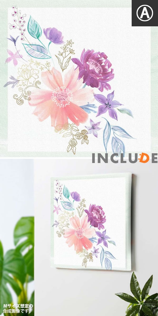 アートパネル Hallmark メッセージ グリーティング 花 水彩画 花束 カゴ 鳥 ハンギング プランター ハーバリウム パステルカラー ペールトーン |  | 01