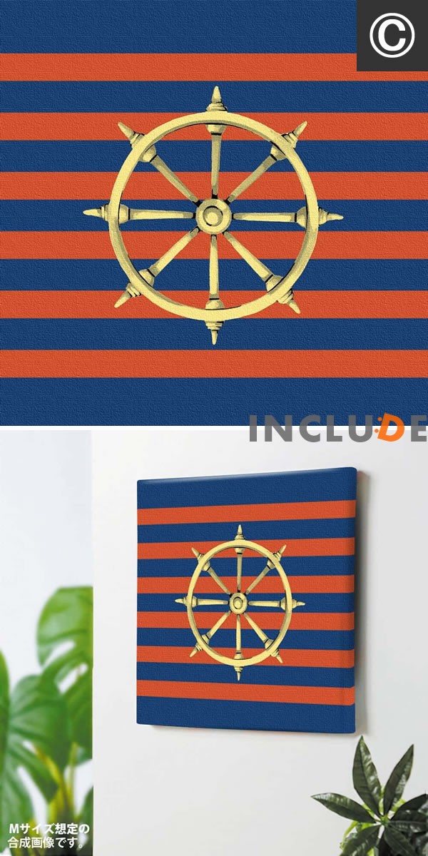 アートパネル Hallmark メッセージ グリーティング ボーダー マリン 水兵 帆船 ヨット 舵 錨 イカリ ikari 浮き輪 フロート パステルカラー ペールトーン |  | 03