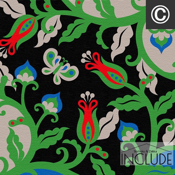 アートパネル Kinpro design アートブランド ウサギ 蝶 孔雀 曲線 草花 ペイズリー カーブした羽 フラワー 花 世界で活躍 |  | 03