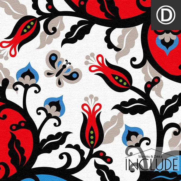 アートパネル Kinpro design アートブランド ウサギ 蝶 孔雀 曲線 草花 ペイズリー カーブした羽 フラワー 花 世界で活躍 |  | 04