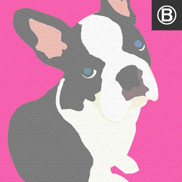 24時間限定タイムセール アートパネル ファブリックボード ボストンテリア フレンチ 絵画
