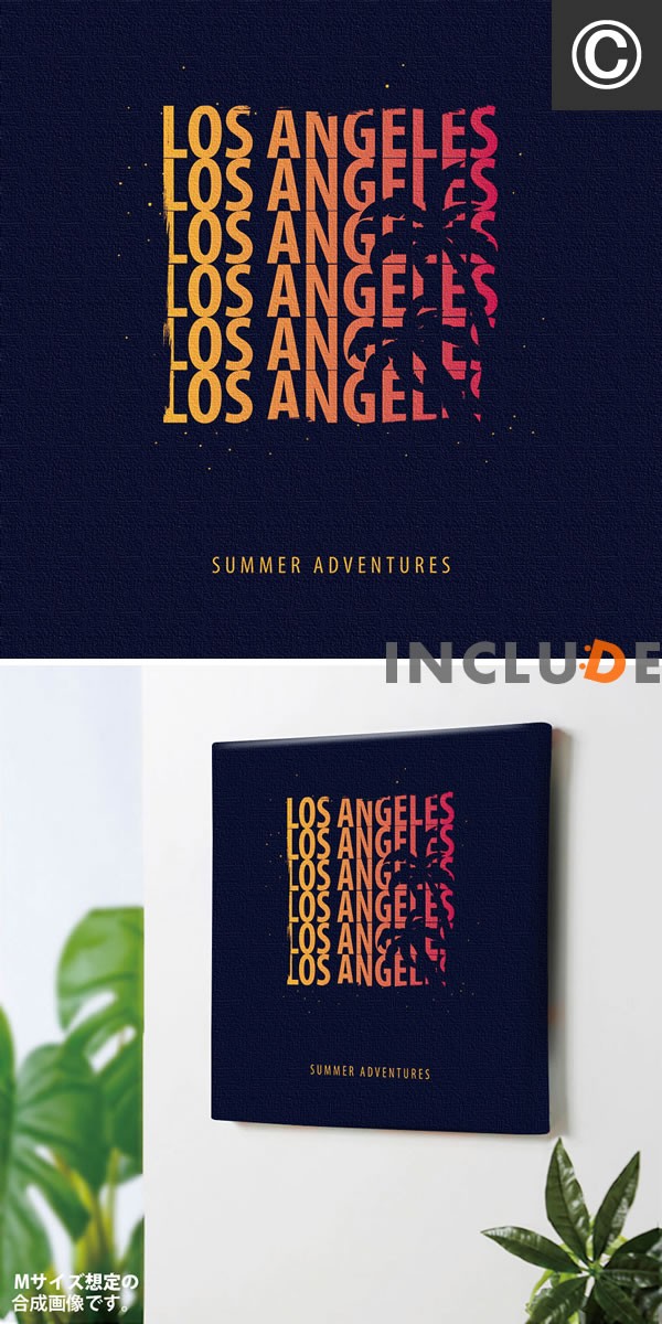 アートパネル ファブリックボード ロス ロサンゼルス カリフォルニア サンタモニカ ヤシの木 椰子 シルエット サーフ ビーチ 西海岸 南国 |  | 03