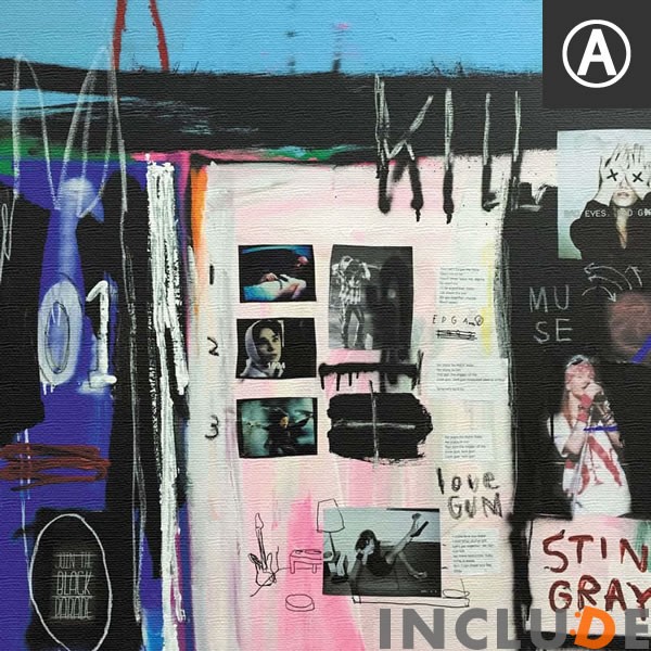 アートパネル 乾シンイチロウ グラフィティ エアロゾールアート アメリカン ライター ペインター ロックン・ロール パーソン モノクロ |  | 01