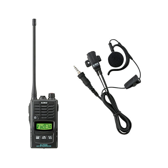 ALINCO DJ-P240 L スピーカーマイク付き ALINCO（アルインコ） DJ-P240 純正マイクセットA 特定小電力