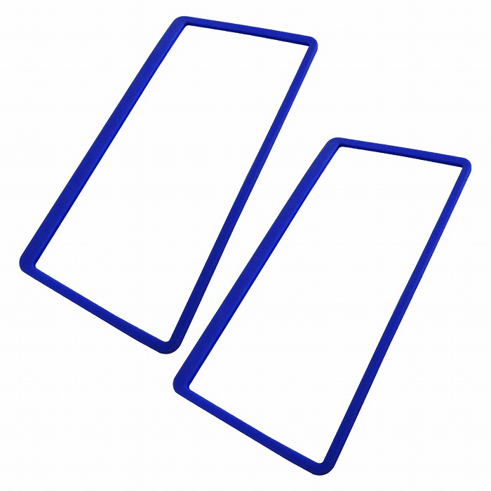 2枚セット 汎用 シリコン ナンバー フレーム 黒 青 赤 ライセンス シリコンカバー フロント リア ナンバープレート JDM |  | 02