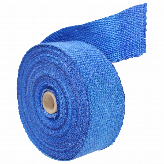 5.2cm×12M】サーモバンテージ 耐熱 テープ 布 青/赤 バイク マフラー