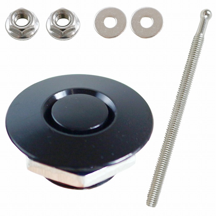32mm×100mm】汎用 プッシュ式 ボンネット ピン 黒 金 赤 銀 ブラック