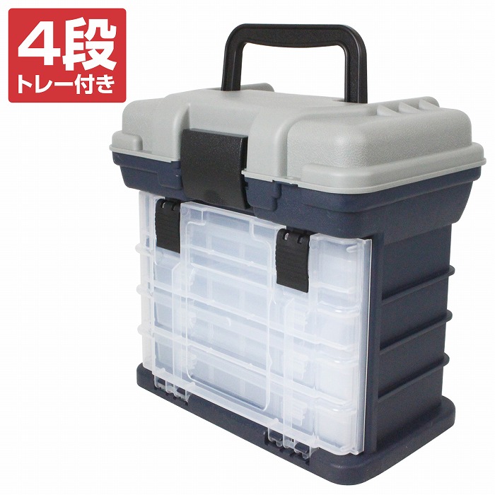 釣り用 道具入れ 万能タックルボックス 仕切り板付き 赤/黒 レッド
