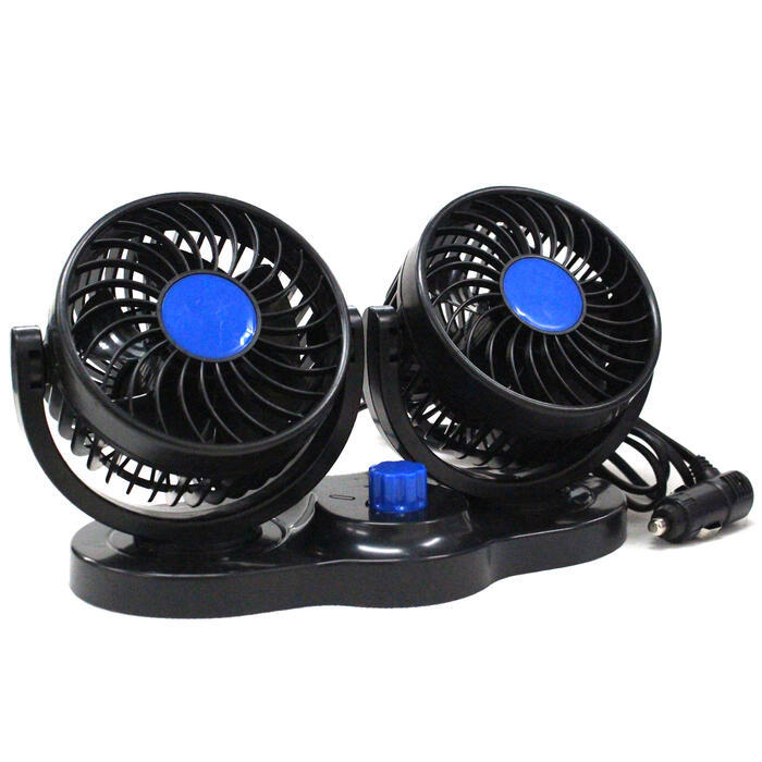 車載 用 12V ツインカーファン シガー 電源 ヘッドレスト 取付可