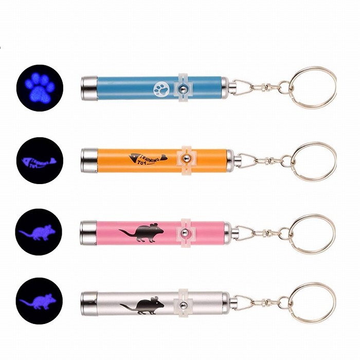 猫用おもちゃ LEDポインター カラー全4色 ブルー/青 シルバー/銀