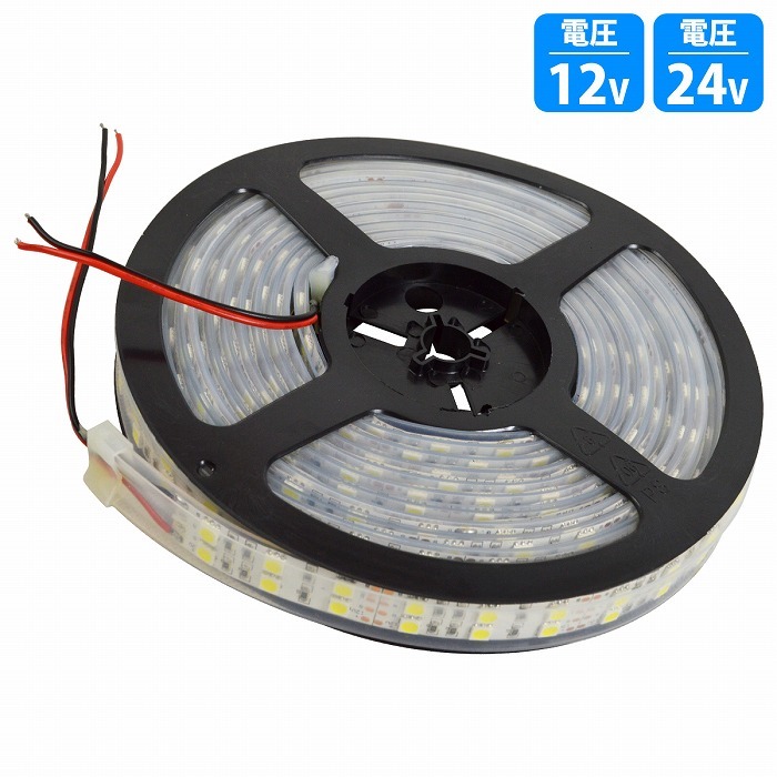 防水 LED テープ 12v 24v 500cm 600SMD 5050チップ採用 車 ボート 船舶 シリコンカバー防水 室内 屋外 車内 アンダー ライト 白 5m : 10106106 : increase Yahoo!ショッピング店 - 通販 - Yahoo!ショッピング