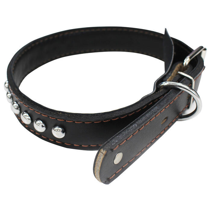 【WOOFWEAR】本革首輪 1.9cm幅 シルバラードXブラック （中型犬） WOOFWEAR】本革首輪 1.9cm幅 シルバラードXブラック （中型犬
