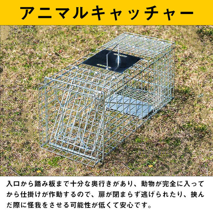 Mサイズ』間口23cm 横65cm 捕獲器 アニマル キャッチャー トラップ