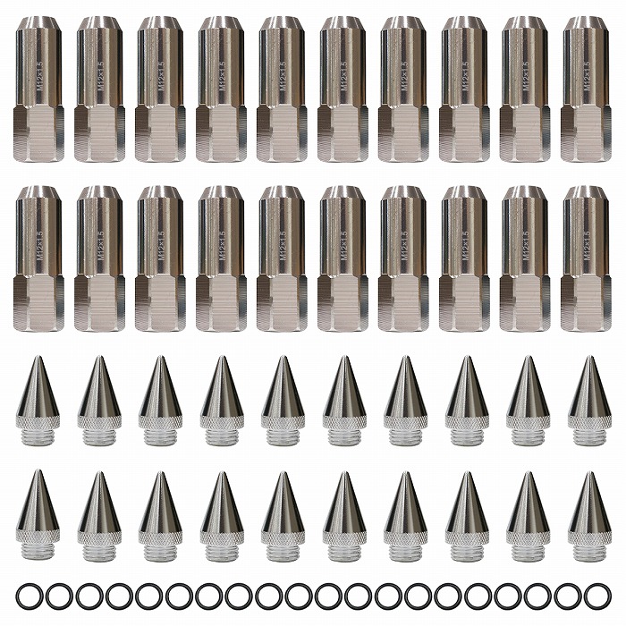 M12×P1.5 スパイクナット USDM JDM 20本 セット 黒 青 金 紫 赤 銀 
