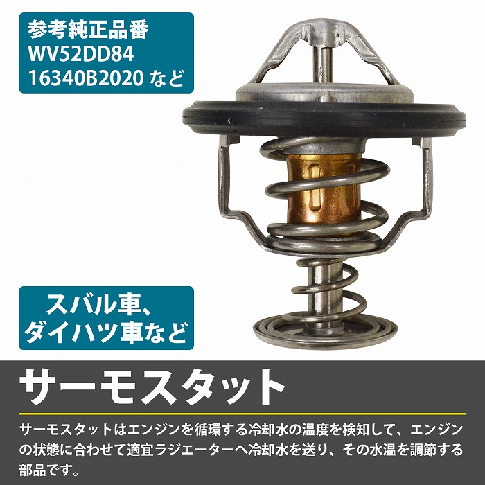 サーモスタット ダイハツ ムーヴ カスタム L175S L185S サーモスタッド
