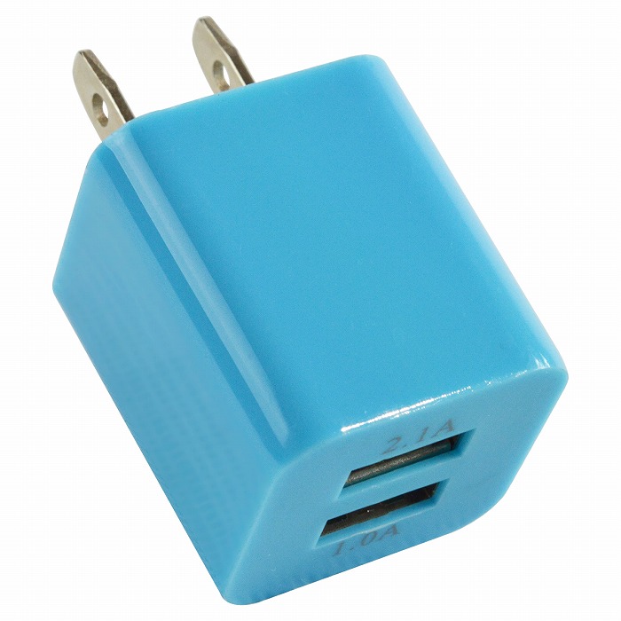 スマートフォン 充電器 ACアダプター 2ポート 2口 2.1A 全11色
