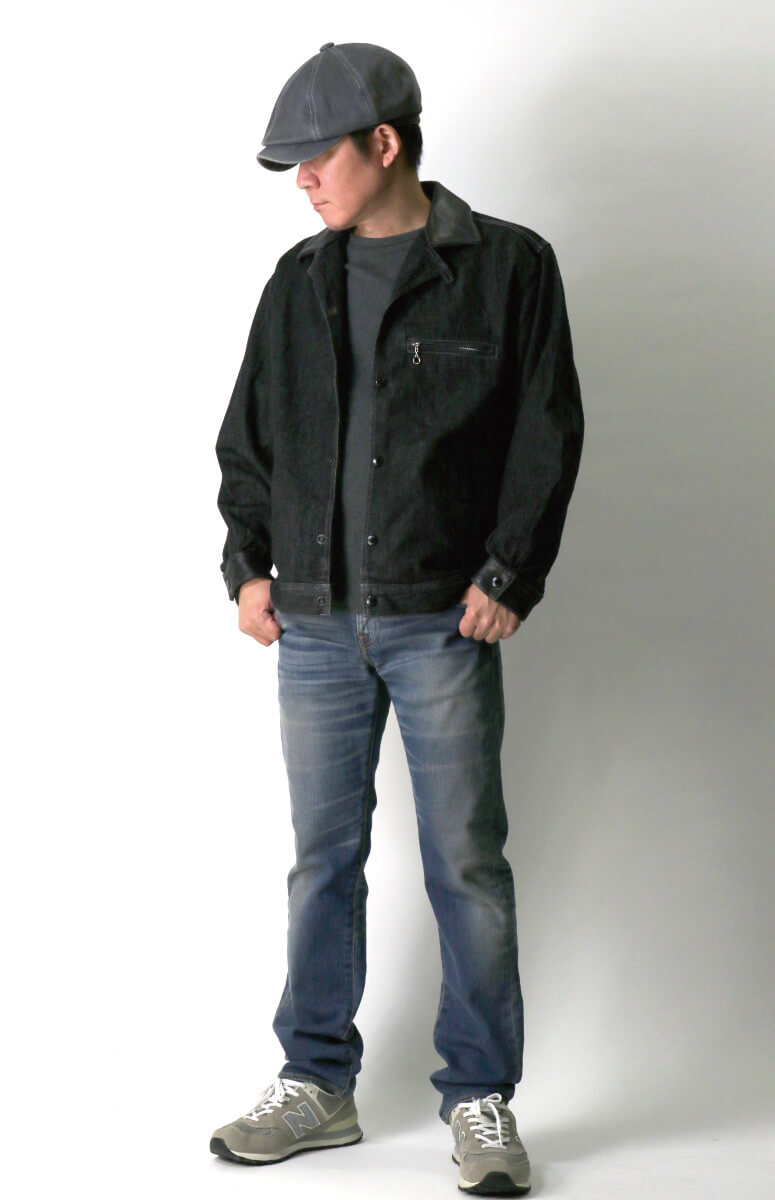 Schott N.Y.C (ショット) ネップ ブラック デニム ワーク ジャケット