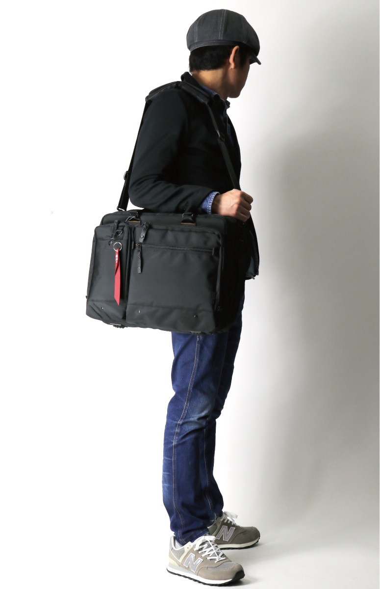美品 アルファインダストリーズ 3way 2層 大容量 ビジネスバッグ リュック Alpha Industries ビジネスバッグ メンズ 3Way A4 B4 ブリーフ