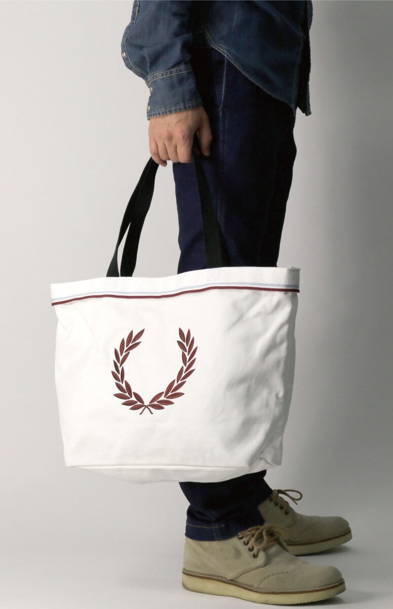 fred perry フレッドペリー キャンバストートバッグ FRED PERRY (フレッドペリー) ツインティプド トートバッグ