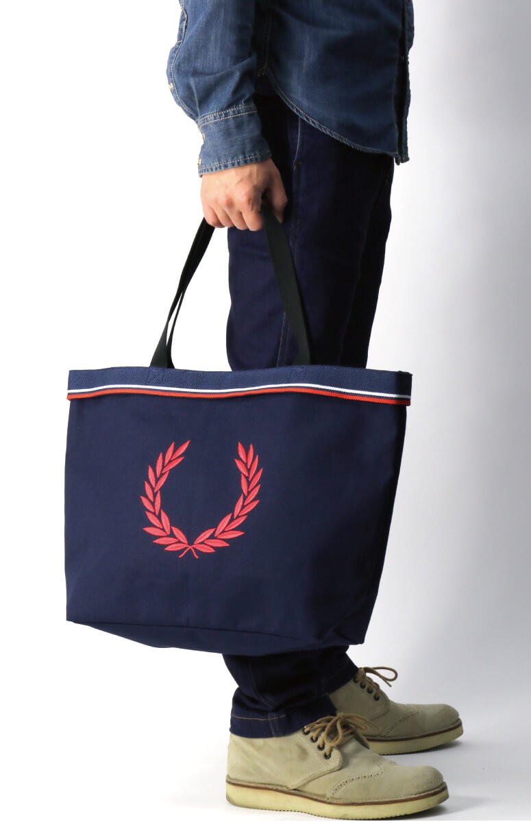 fred perry フレッドペリー キャンバストートバッグ FRED PERRY (フレッドペリー) ツインティプド トートバッグ