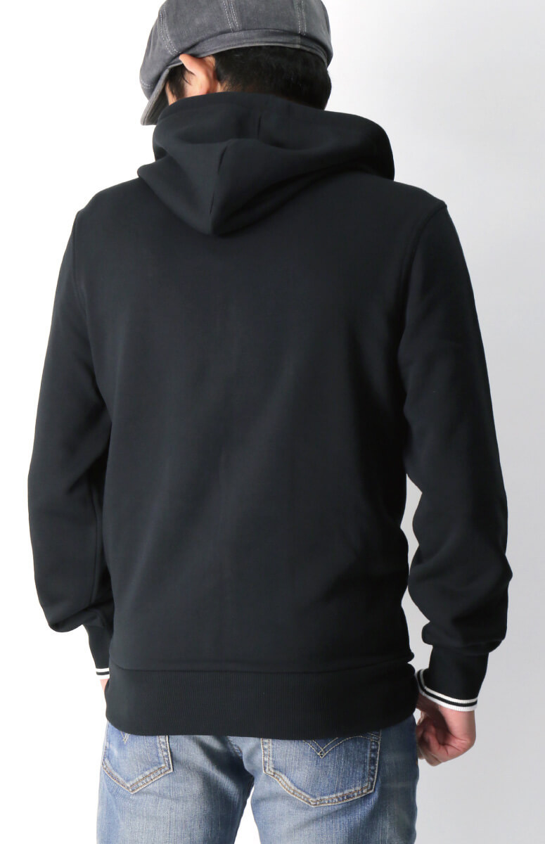 フレッドペリー ロゴ刺繍 裏毛 ドローコード プルオーバーフーディ パーカー L フレッドペリー ロゴ刺繍 裏毛 ドローコード プルオーバーフーディ