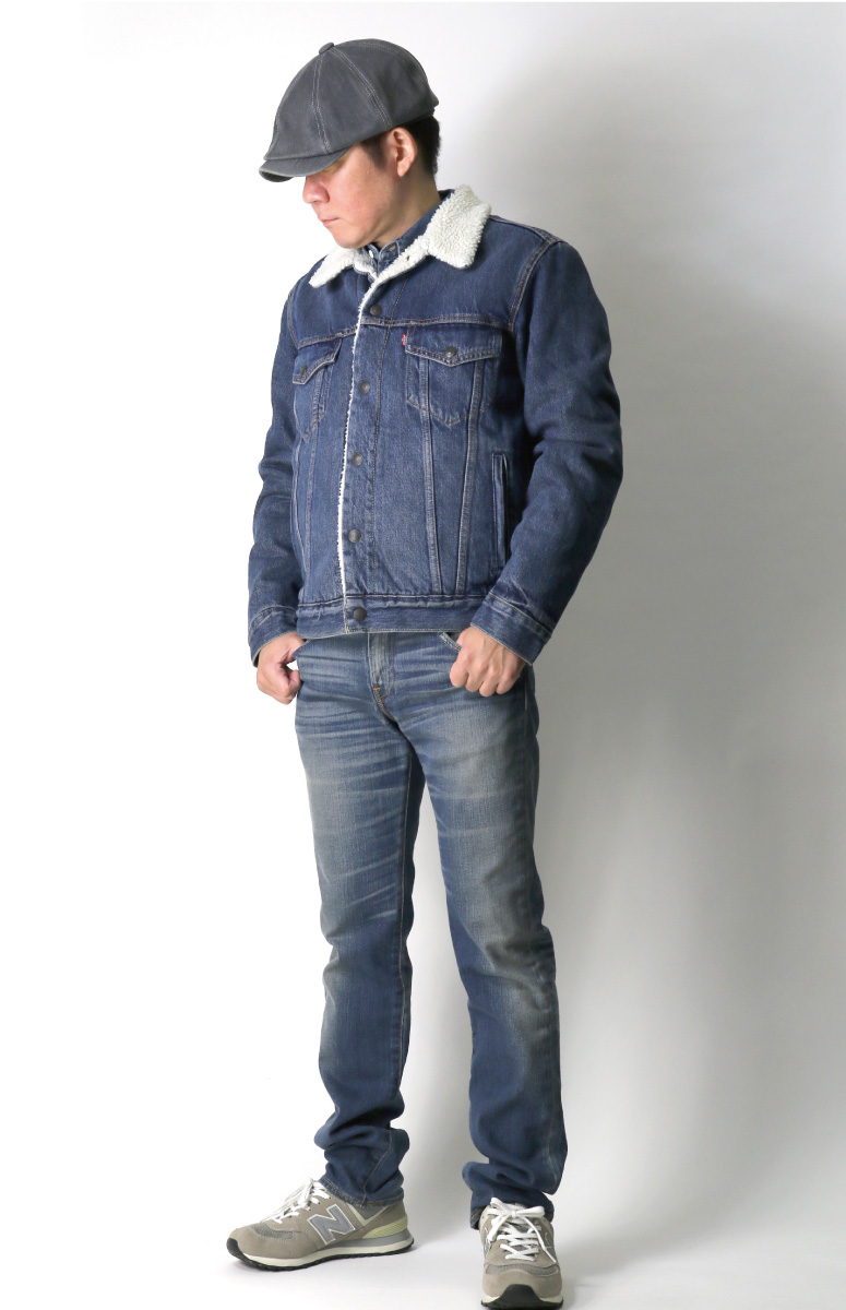 Levi's デニムジャケット フリース裏起毛メンズXLサイズ　保温性 Levi's デニムジャケット フリース裏起毛メンズXLサイズ 保温性