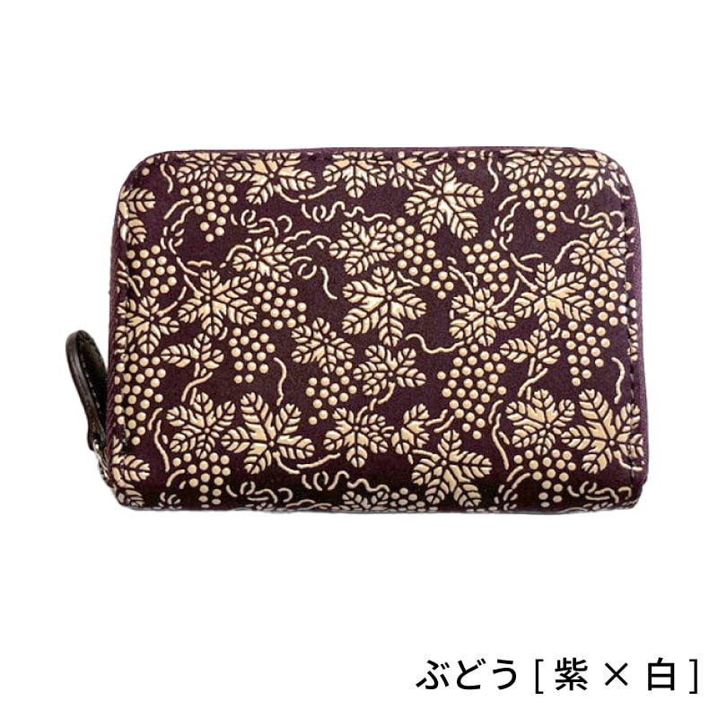 バレンタイン 春財布 小銭入れ ミニ財布 印傳屋 印伝 本革 和柄 甲州印伝 レザー 革 日本製 軽量 軽い 男性 女性 ラウンドファスナー 1012b ギフト  母 花以外 | 印傳屋 | 13