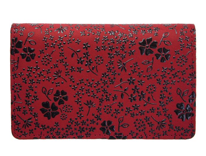 バレンタイン カードケース 印傳屋 印伝 本革 和柄 送料無料 甲州印伝 本皮 レザー 革 日本製 軽量 軽い おしゃれ 2501c プレゼント ギフト  母 花以外 | 印傳屋 | 06