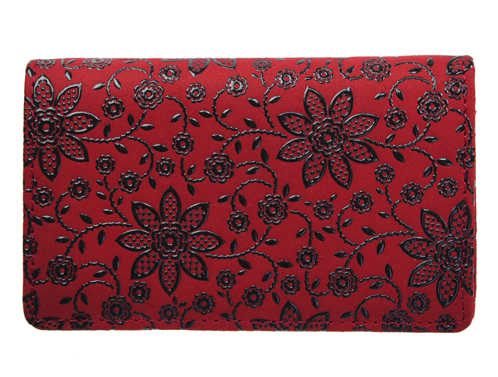 バレンタイン カードケース 印傳屋 印伝 本革 和柄 送料無料 甲州印伝 本皮 レザー 革 日本製 軽量 軽い おしゃれ 2501c プレゼント ギフト  母 花以外 | 印傳屋 | 10