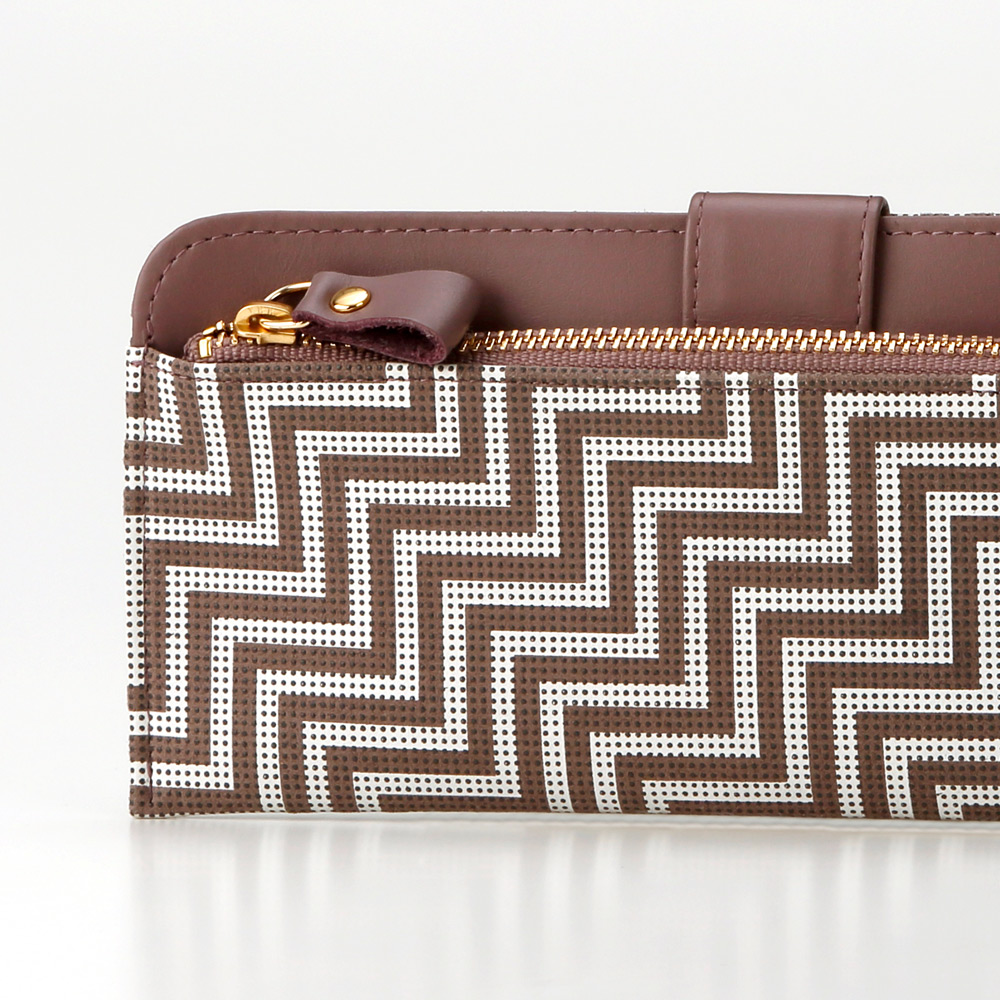 印傳屋（INDEN-YA） 7604 CHEVRON 束入L シェブロン スリム長財布