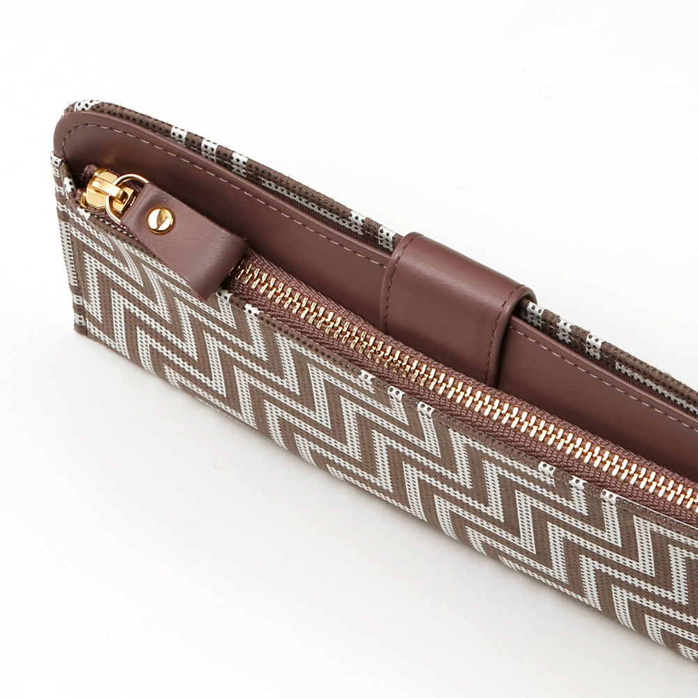 印傳屋（INDEN-YA） 7604 CHEVRON 束入L シェブロン スリム長財布