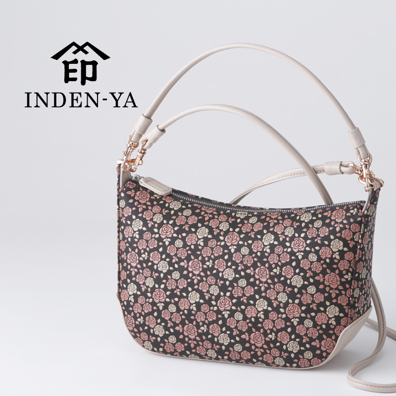 印傳屋（INDEN-YA） 卒業祝い ポシェット 印伝 バッグ 本鹿革 和柄 か