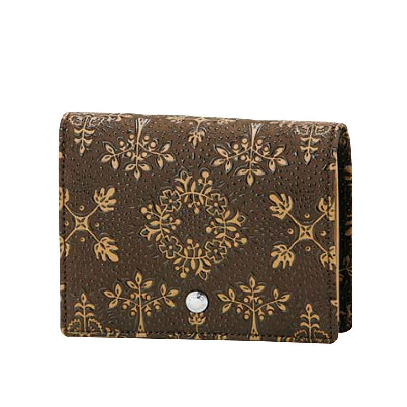 【美品】印傳屋 印伝 二つ折り財布 Folky フォルキィ 日本製 和物屋 本革 美品】印傳屋 印伝 二つ折り財布 Folky フォルキィ 日本製 和物