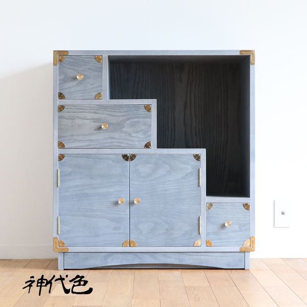 階段 キャビネット おしゃれ 80 完成品 飾り棚 サイドボード 開き戸