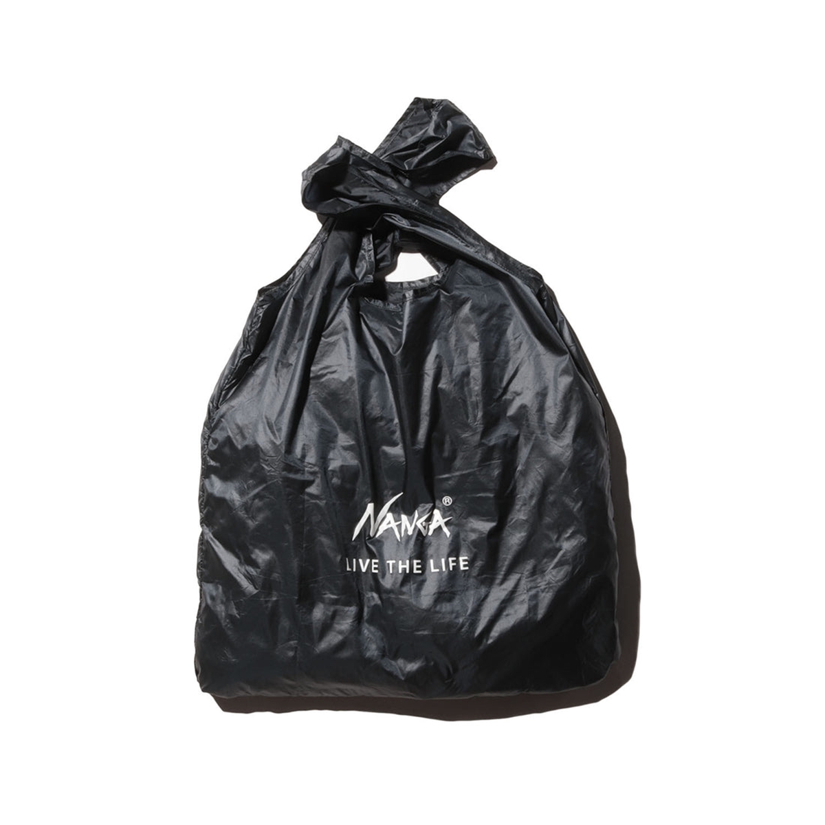 NANGA ナンガ POCKETABLE ECO BAG LIVE THE LIFE ポケッタブル エコバッグ BLK ブラック N0003207