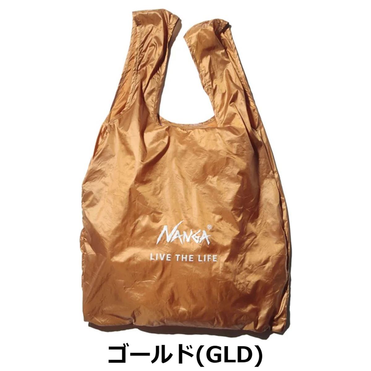 NANGA ナンガ POCKETABLE ECO BAG ポケッタブル エコバッグ (LIVE THE LIFE) 20dnリップストップナイロン 軽量 コンパクト ブラック/グレー/コヨーテ/ターコイズ/オレンジ/ゴールド NA2441-3A102
