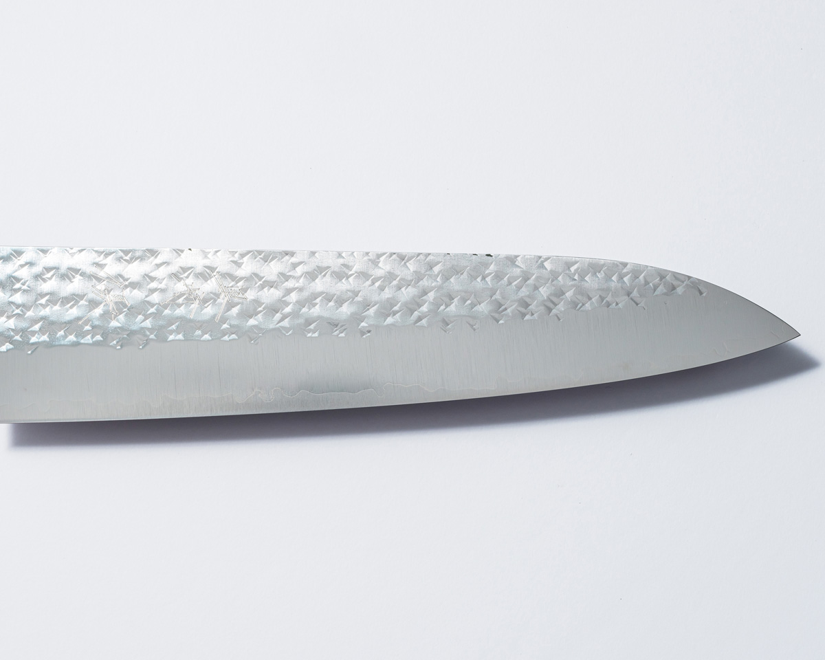 閃光藍天目 牛刀包丁 日本製 210mm R2/SG2 ステンレス鋼 黒崎優 徳島藍