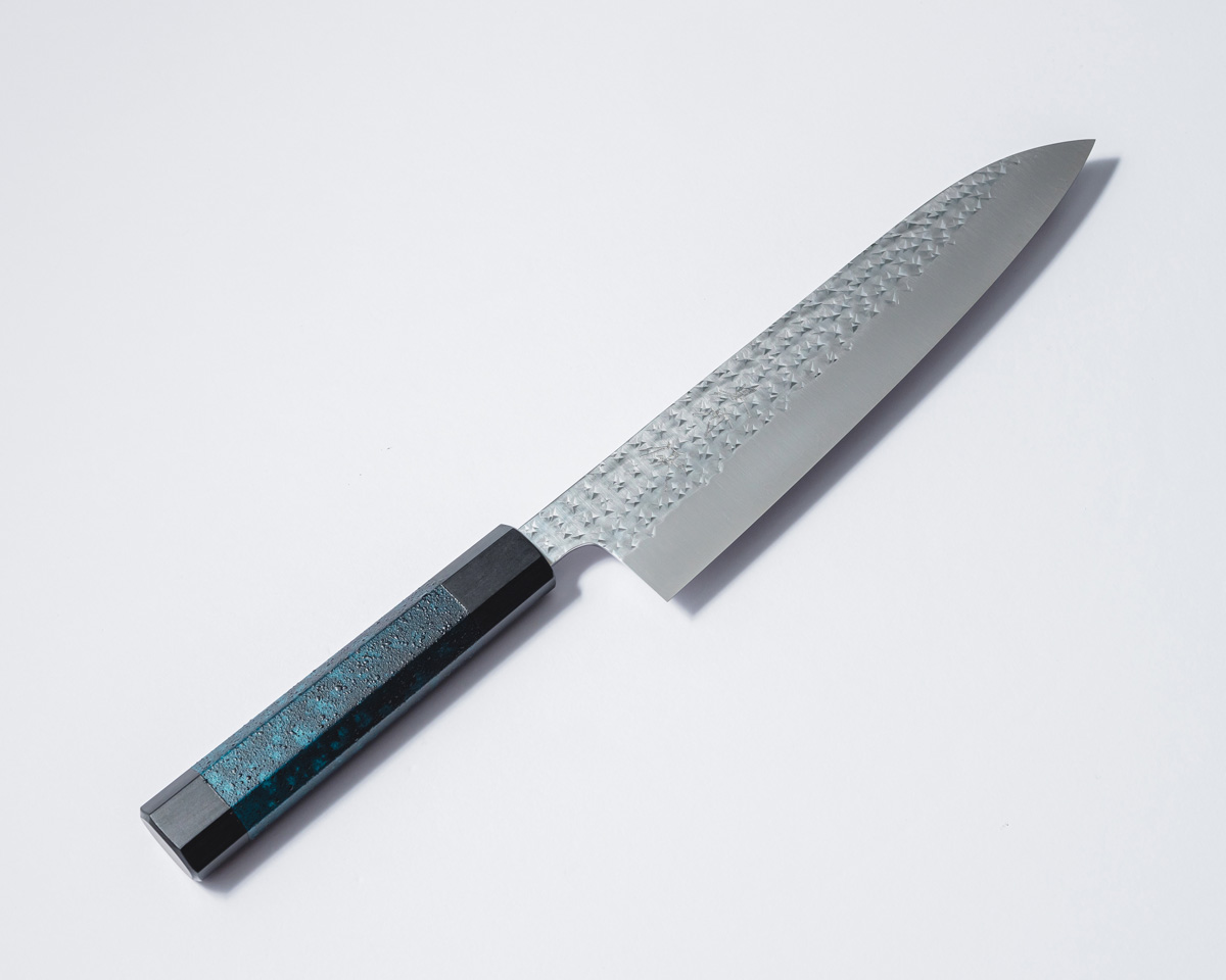 黒崎優　牛刀　210mm R2/SG2 閃光藍天目 牛刀包丁 日本製 210mm R2/SG2 ステンレス鋼 黒崎優 徳島藍