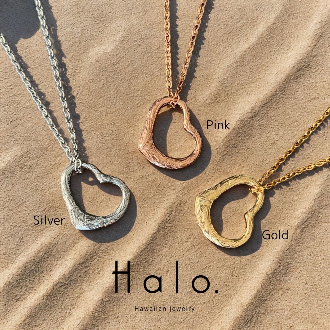 ❧ハワイアンアクセサリー№448❧ ハワイアンジュエリー ペンダント 女性プレゼント オープンハート