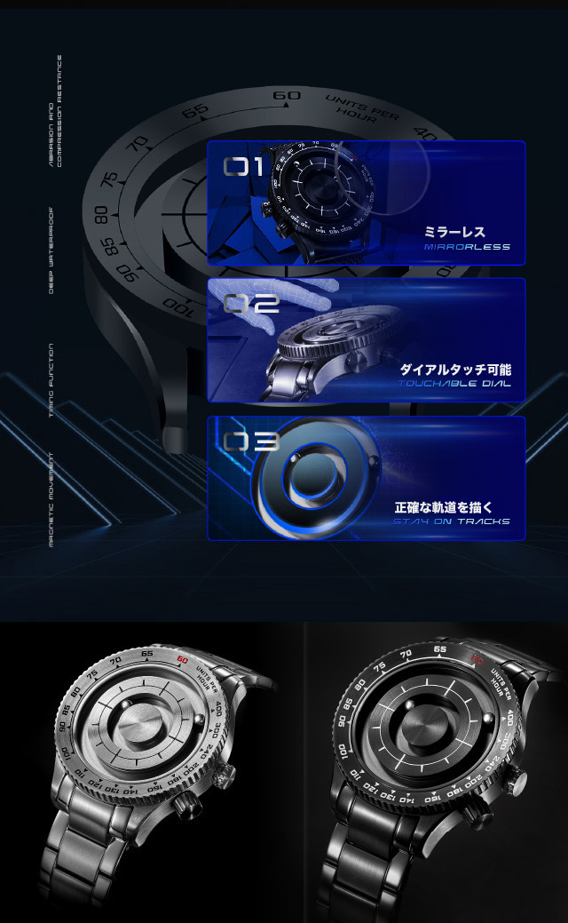 腕時計 磁力 で刻む メンズ【DAYNATO】 時計の基準を変える！クラウド