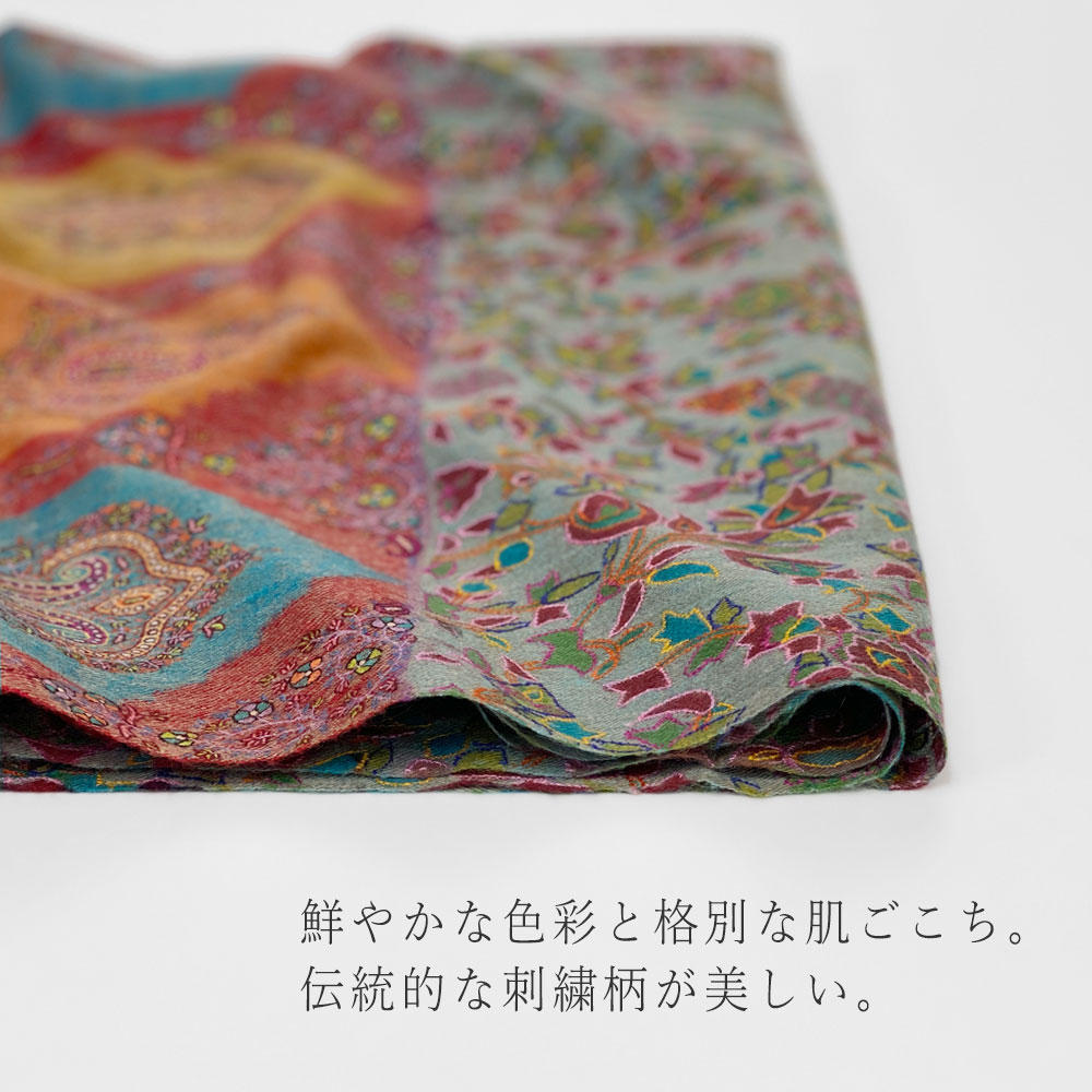 楽天市場】InDream パシュミナ ソズニ刺繍ストール ダーク