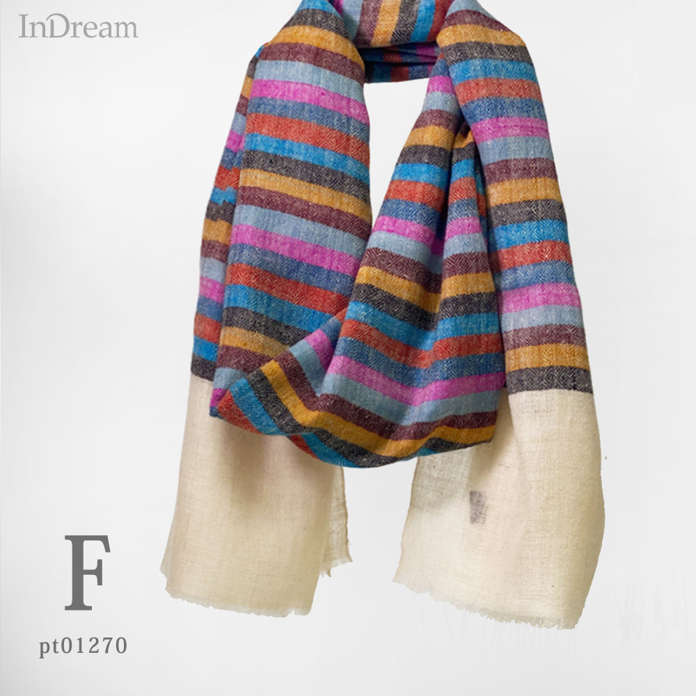 InDream ストール パシュミナ マフラー 手織り 全6種 カシミヤ100% 春 秋冬  クリスマス ギフト 誕生日 プレゼント 女性 60代 70代 |  | 06