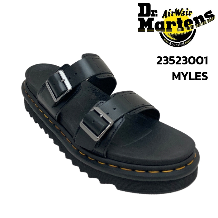 Dr. Martens 厚底 ダブルストラップ23523001（美品）UK6 Dr.Martens（ドクターマーチン） サンダル MYLES マイルズ 2ストラップ