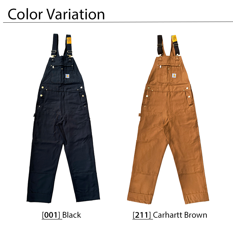 Carhartt ワンポイントロゴ ダブルニーダック地オーバーオール