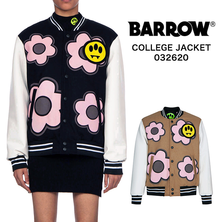 バロー BARROW COLLEGE JACKET カレッジジャケットレディース メンズ アウター 032620 ブラック ブラウン