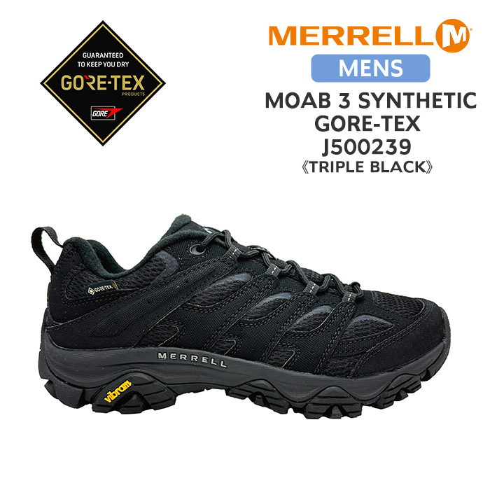 MERRELL / ローカットスニーカー/27cm/BLK/J500239/MOAB 3 SYNTHETIC GORE-TEX// MERRELL（メレル） モアブ3 MERRELL スニーカー メンズ J500239 MOAB 3